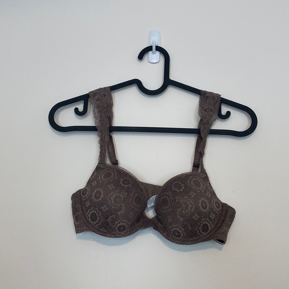 Aerie Real Happy Demi Taupe Bra